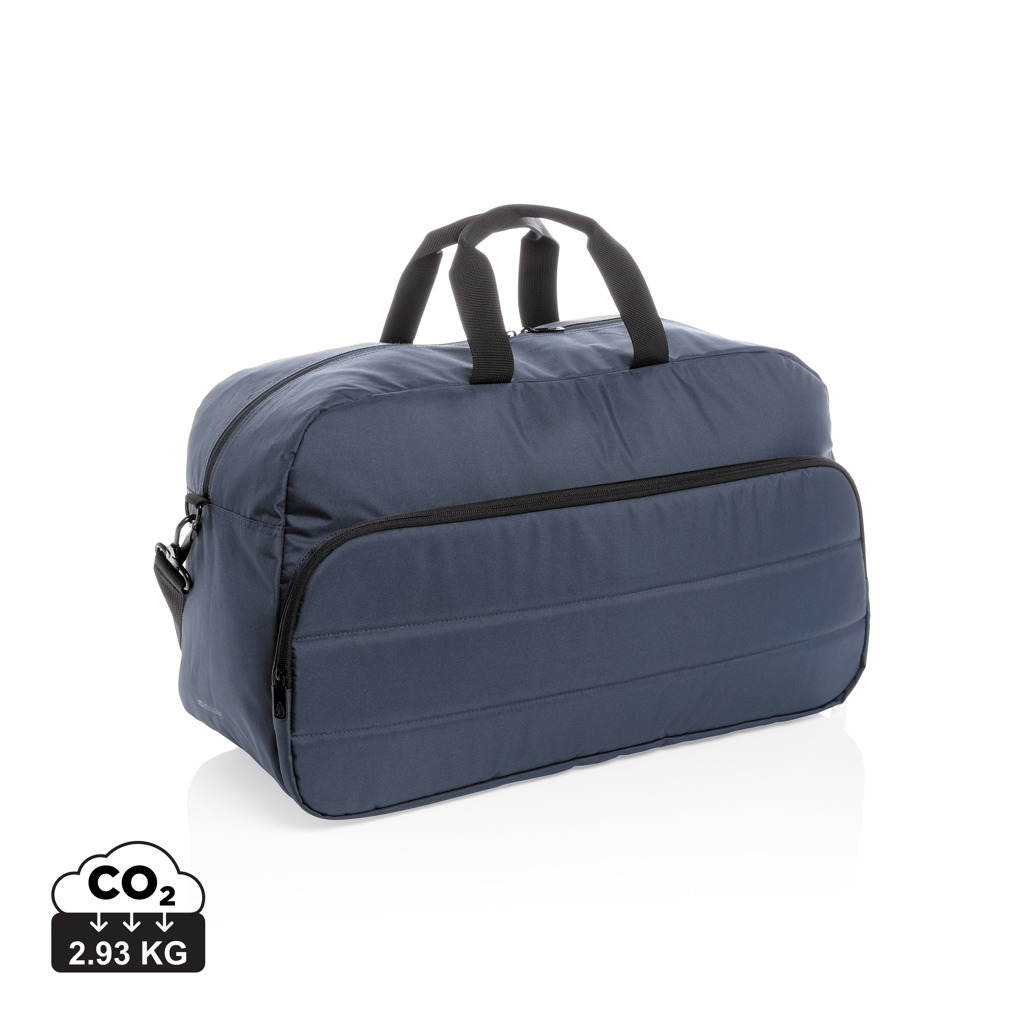 Sac weekend publicitaire Impact en rPET Bleu marine